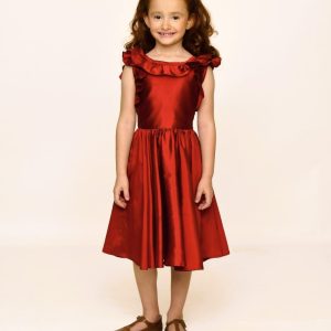 Vestido Infantil Festa Vinho
