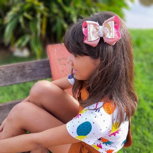 Laços para Cabelo Duplo Luxo com Pérolas