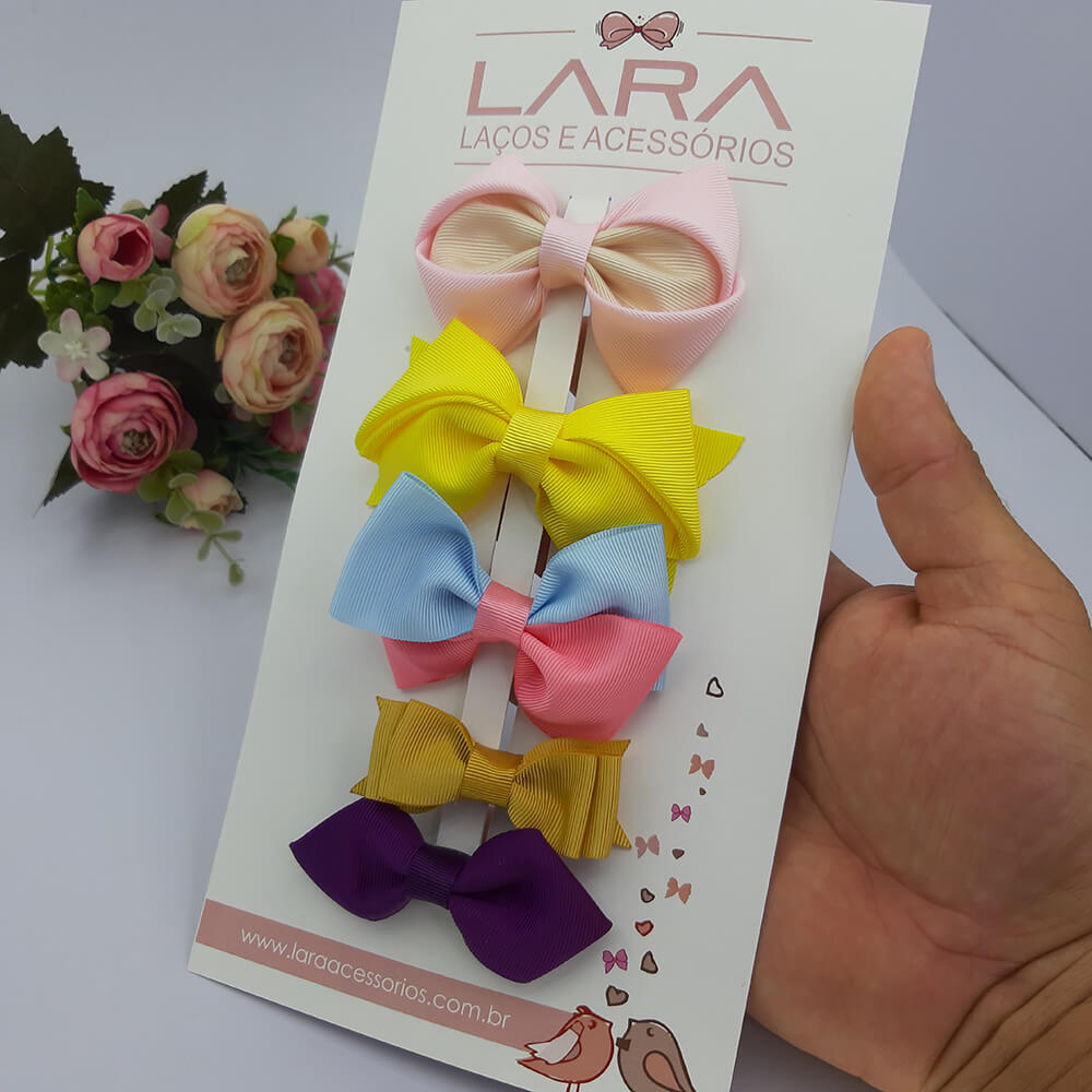 Laços de Cabelo para Bebe Laços para Cabelo Lindo C/05 Unid - Image 4