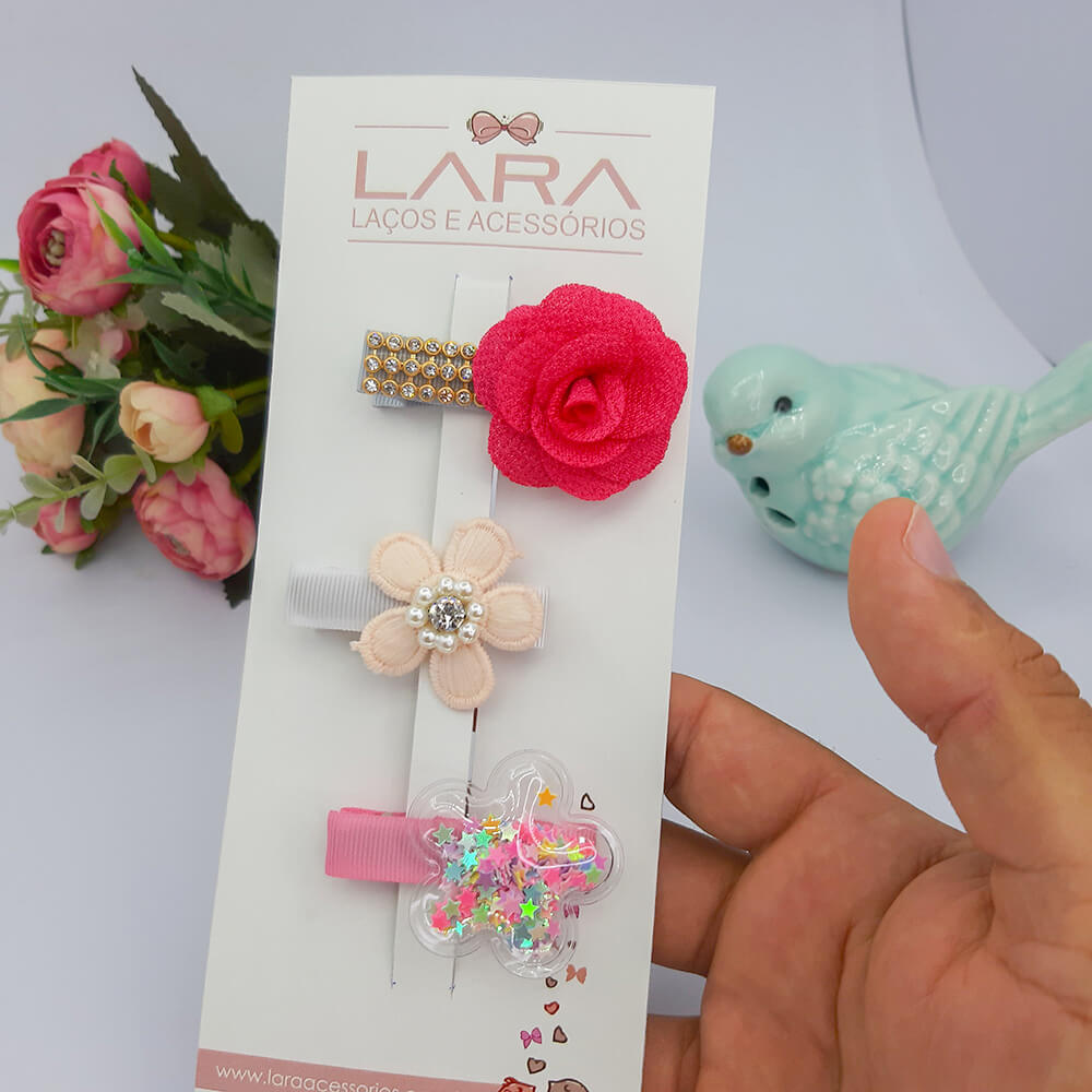 Hair Clips Infantil Presilha para Cabelo Variado – Trio - Image 2