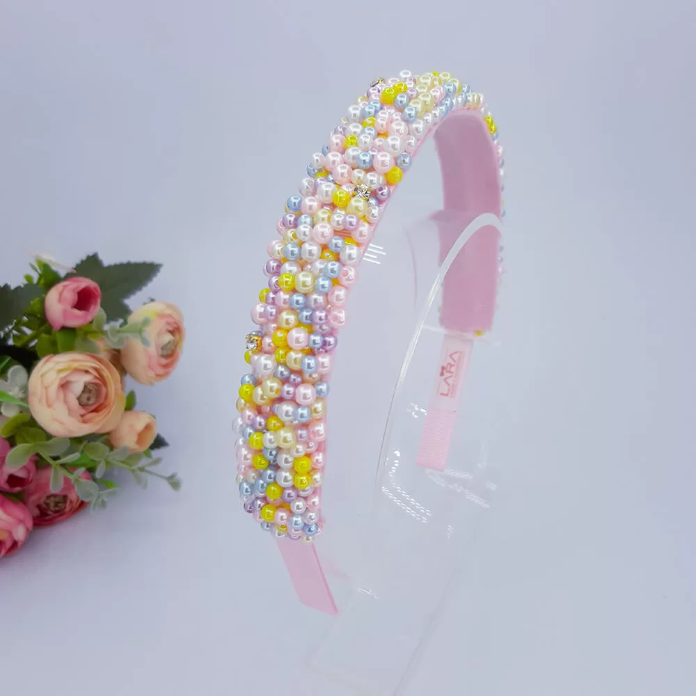 Tiara Infantil Bordada com Pérolas Luxo - Image 3