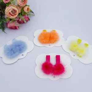 Hair Clips Infantil para Cabelo  Pelúcia  – Par