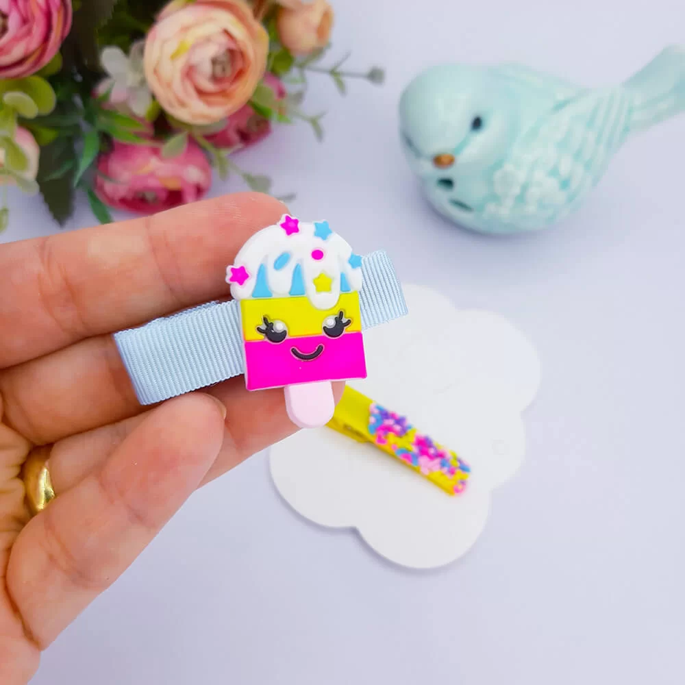 Presilha Infantil Hair Clips Sorvetinho – Par - Image 3