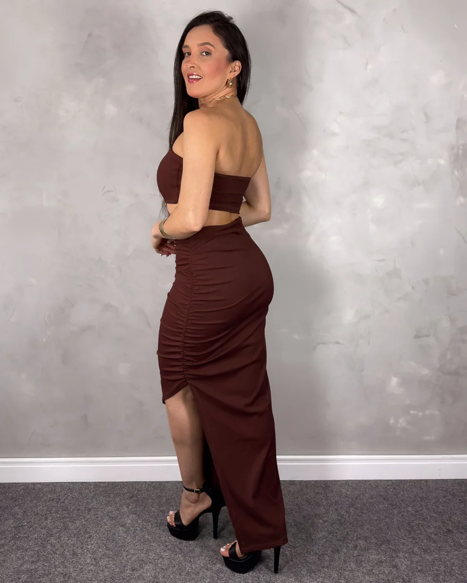 Vestido Longo Tomara que Caia com Fenda e Recorte - Image 3