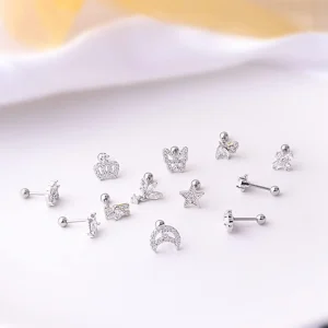 Piercing Silver Zircónica