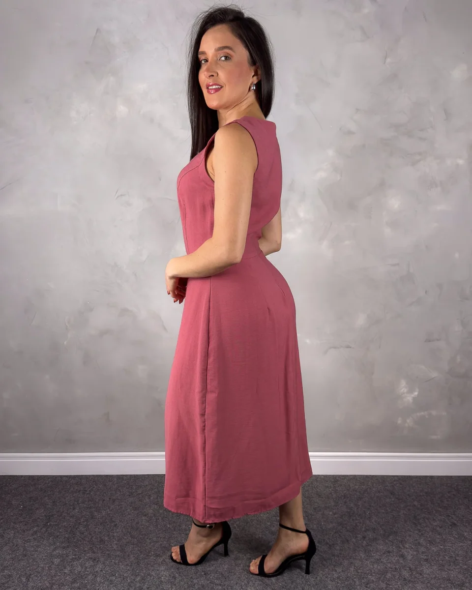 Vestido Midi Alça Larga com Fenda Marant - Image 5