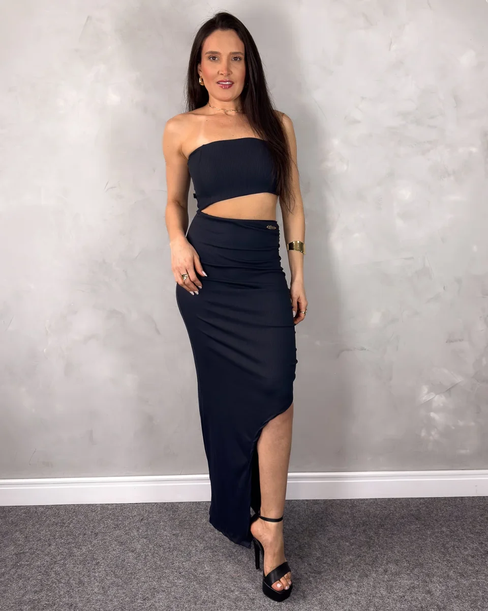 Vestido Longo Tomara que Caia com Fenda e Recorte - Image 5