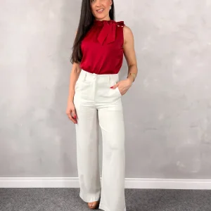 Calça Pantalona em Linho