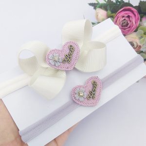 Kit Tiara Bebê 02 Faixa Tiara Bebê Love