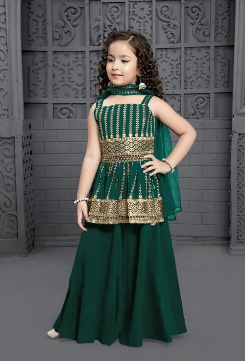 Sharara Set de criança Verde - Image 3