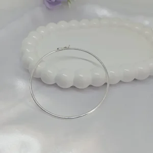 Bracelete prata 925 Liso Fio Redondo 2mm