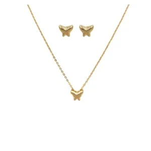 Conjunto Infantil Borboleta Folh. Ouro Tam. 35cm