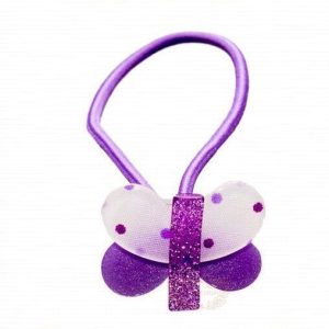 Kit 2 Rabicós Xuxinha de Cabelo Infantil Borboleta Acrílico Glitter