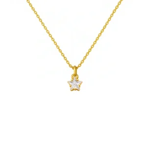 Colar Estrela Cristal - Dourado