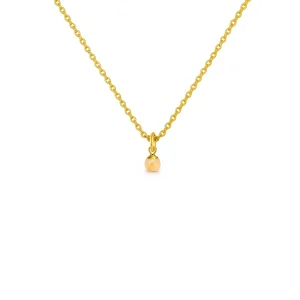 Colar Mini Pedra Citrino Natural - Dourado