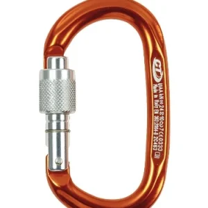 MOSQUETÃO OVAL ALUMÍNIO PILLAR SG C/ TRAVA 24 KN - CT