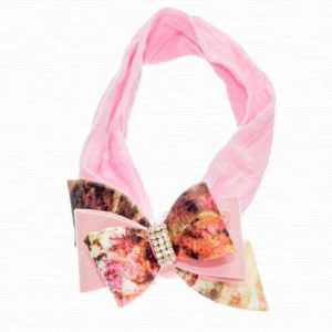 Faixa Meia Bebê Laço Floral Drilú