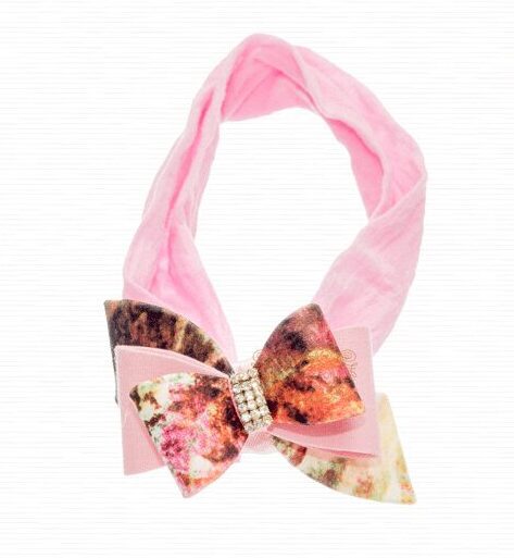 Faixa Meia Bebê Laço Floral Drilú