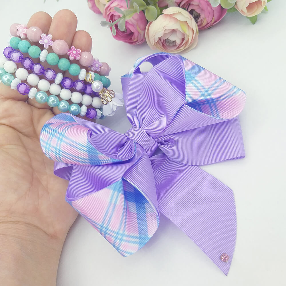KIT LAÇO DE FITA LILÁS + PULSEIRAS - Image 3