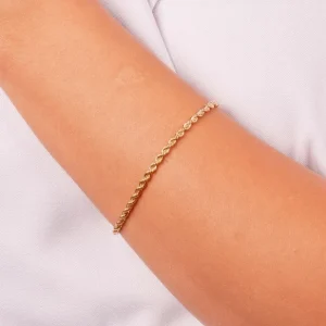 Pulseira Cordão Baiano Banhado a Ouro