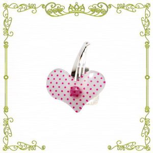 Kit 2 Presilhas de Cabelo Infantil Tic Tac Coração