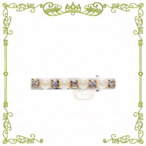 Presilha de Cabelo Infantil Bico de Pato Pérolas Strass Drilú