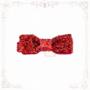 Presilha Cabelo Bebe Laço Farfalle Glitter