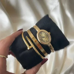 Relógio bracelete de Quartzo Feminino Pequeno Roma Dial Retro Clássico