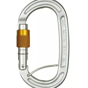 MOSQUETÃO OVAL ALUMÍNIO 25 KN TRAVA ROSCA STRING, EN,CE, UIAA - CT3094