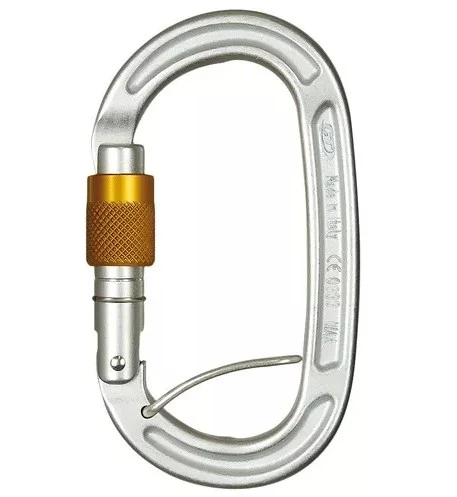 MOSQUETÃO OVAL ALUMÍNIO 25 KN TRAVA ROSCA STRING, EN,CE, UIAA - CT3094 - Image 2