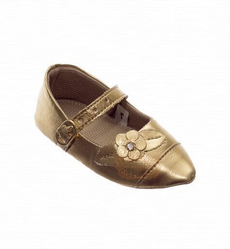Sapatinho de Bebê Dourado Gigi Luxo - Image 5