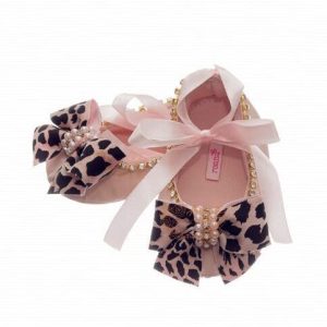 Sapatilha de Bebê Luxo Rosa Oncinha Roana