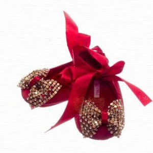 Sapatilha de Bebê Luxo Laço de Strass RN Roana