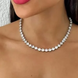 Colar Semi Jóia Ouro Prata Zircônia Swavarovisk
