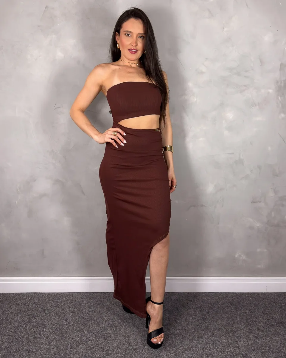 Vestido Longo Tomara que Caia com Fenda e Recorte - Image 2