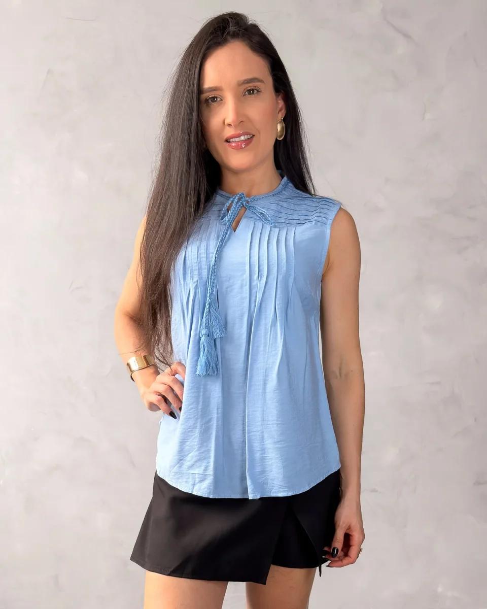 Blusa Sem Manga com Detalhe em Corda Trançada - Image 7