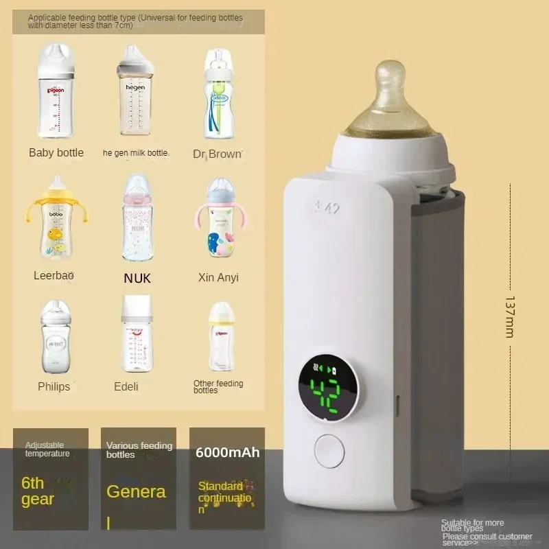 Aquecedor de Biberões Recargável com 6 Níveis de Ajuste e Display de Temperatura - Image 4