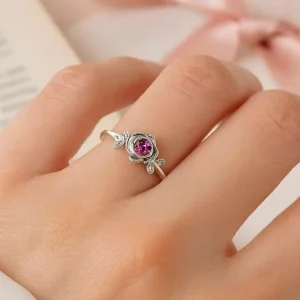 Anel de prata 925 princesa bela