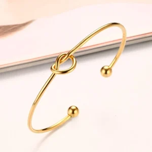 Pulseira com Nó Central em Aço - REF1578